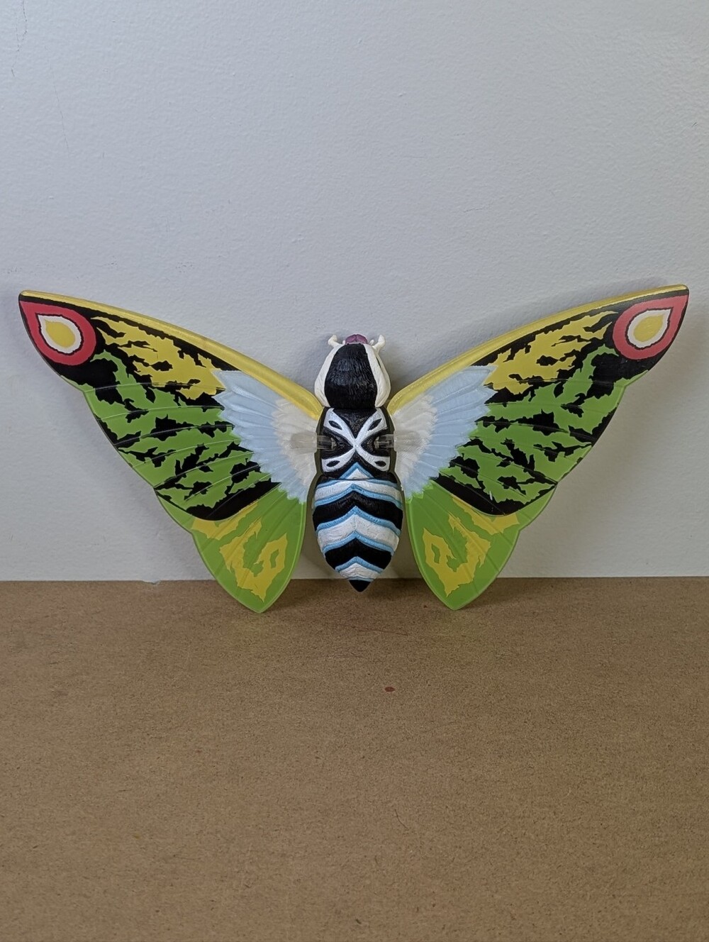 1996 Bandai Mothra Action Figure, Wing Flaps Godzilla Kaiju (Flaws)